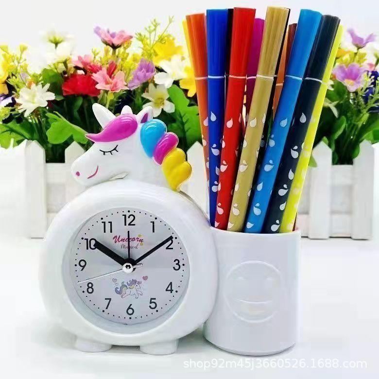 

Будильник Инновационный Креативный Студенческий Подставка для ручек Пчела Будильник Голова Прикроватный Детский Мультяшный Стильный Милый Модный Часы Наручные часы