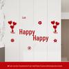 Wedding Room & Wardrobe Decor Set: Groom's Bedroom Double Happiness Stickers