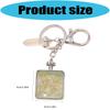 Versatile Square Keychain Featuring Natural Stone Crystals Photo Frame For Couples And Family