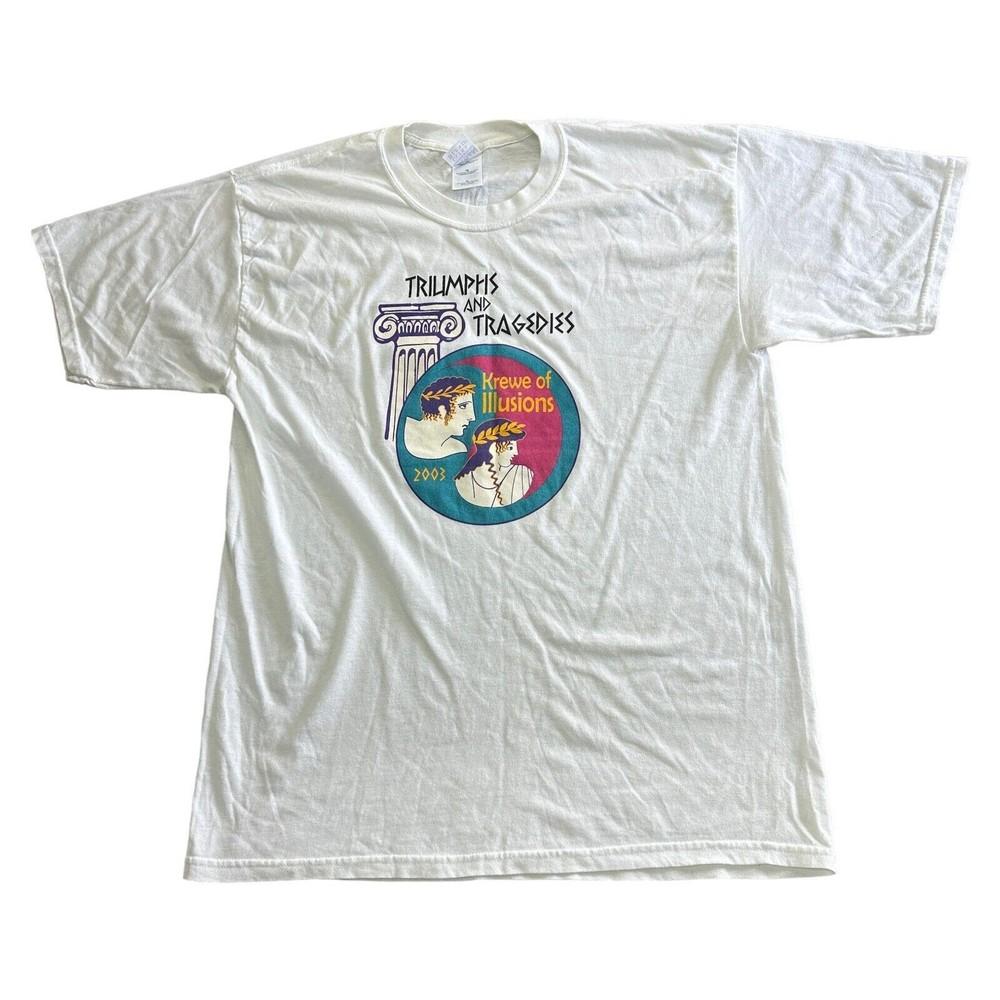 

Vintage Single Stitch T-shirt Rome Triumps And Tragedies Graphic White Mens M