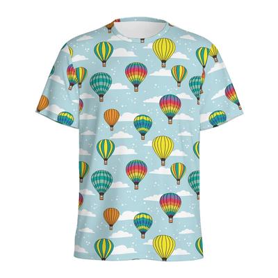 Cartoon Balloon 3D Printed T-shirt For Men Fashion Loose T Shirt Summer Casual Short Sleeves Round Neck Tee Shirts