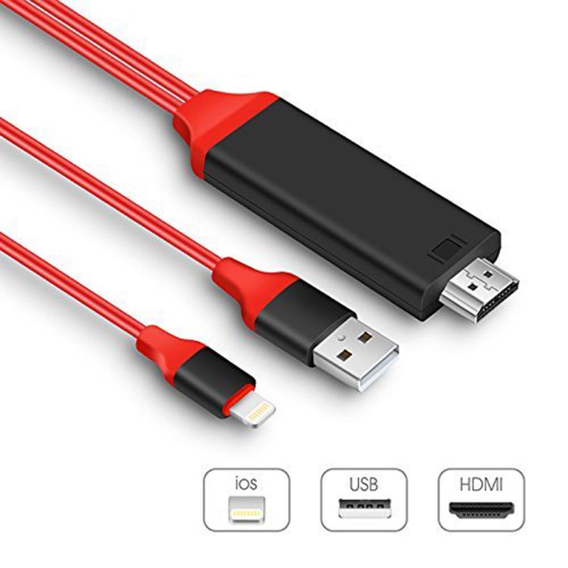 1080P Lightning zu HDMI-kompatibles Kabel Lightning Digital AV zu HDMI-kompatibler Adapter für