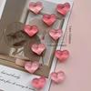 6Pcs Heart Shaped Refrigerator Magnets Set Strong Plastic Water Ripple Design Magnetic Whiteboard Picture Fridge Accessories