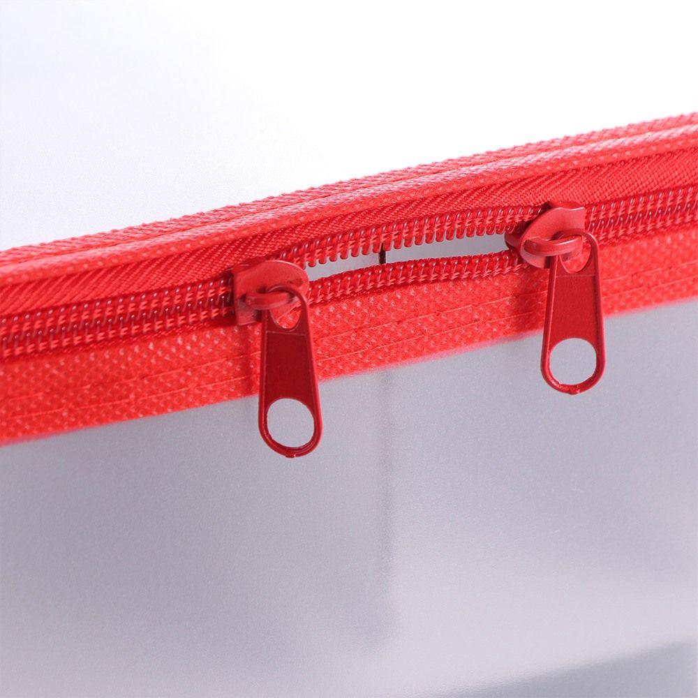 64-Grid Baubles Storage Box Folding Translucent Christmas Ball Storage Containers Dual Zipper with Lid Xmas Ornament Storage Box