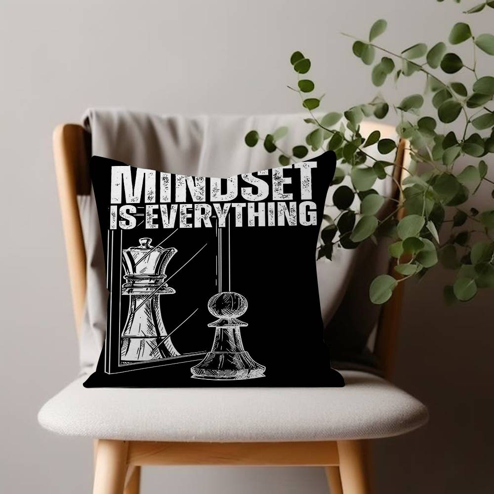 Motivational Quotes Black Minimalist Pillow Cover Sofa Cushion Cover Home Room Decoration Children Gift