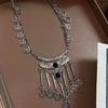 Tibetan Ancient Style Fringed Necklace Female Exotic Style Accessories Ethnic Style Retro Miao Neck Chain Jewelry