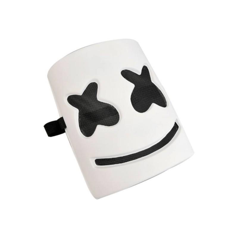 DJ Marshmello Halloween Cosplay Latex Mask Bar Music Prop Pillow Cover Plush Toy