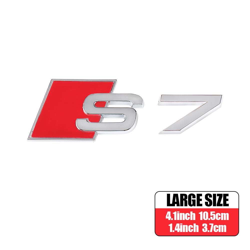 For Audi Sline TT RS Quattro A3 A4 A5 A6 A6L S Q3 Q4 Q5 Q6 Q7 3D ABS Car Trunk S3 S4 S5 S6 S7 S8 Sticker Badge Auto Accessories