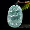 Natural A-Grade Blue Jade Deer Pendant - Auspicious Spirit Design, Unisex Jade Ware