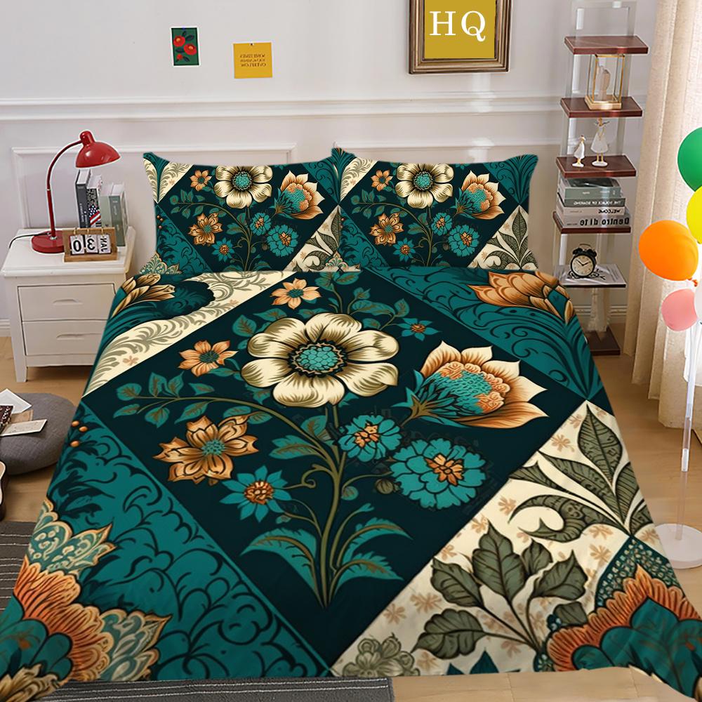 Set copripiumino da donna con stampa floreale di lusso 3D, biancheria da letto per la casa in poliestere, camera da letto king size