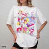 2026  women THE AMAZING DIGITAL CIRCUS Pomni Print Short Sleeve Cartoon Plus Size Cotton children Boy Girl Parent-child T-shirt