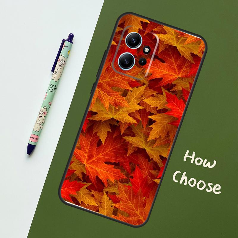 Autumn Leaves Case For Xiaomi Redmi Note 11 12 10 Pro 8 9 Note 12S 11S 9S 10S Redmi 12C 9C 10C 12 Cover