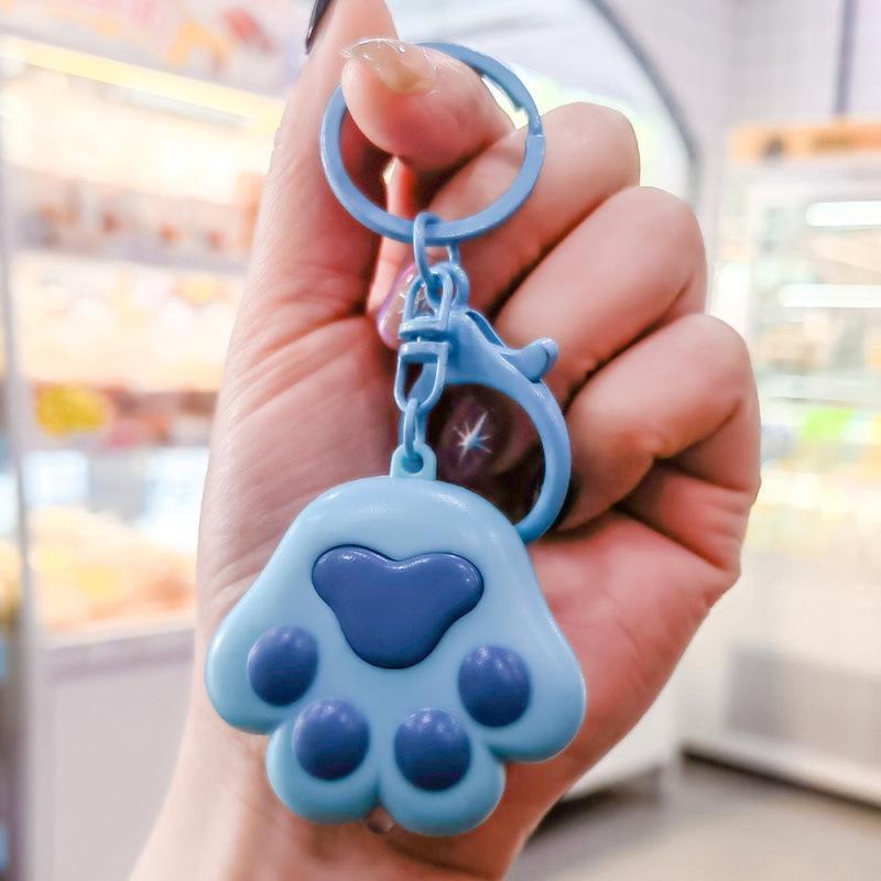Luminous Sounding Cat Paw Keychain Bell Doll Ornament