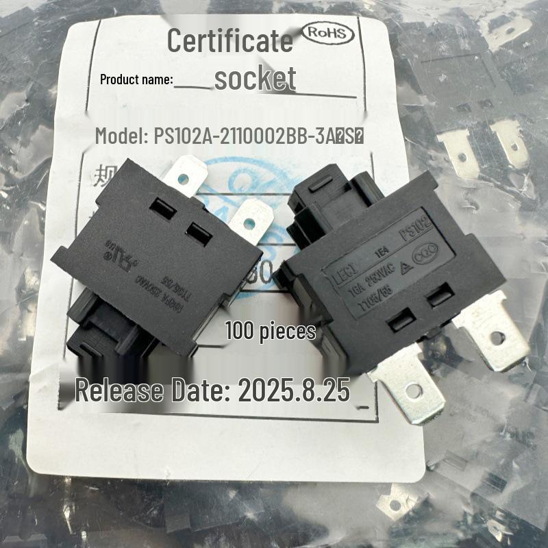 Interruptor Autotravante de 2 Pinos LECI PS102A, Botão de Ligar/Desligar de Alta Corrente 16A para Máquina de Lavar Louça/Aspirador de Pó