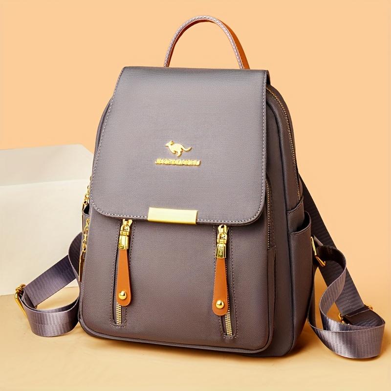 Stylish Versatile Women'S Backpack Multi-pocket Laptop Bag with Top Handle Perfect for School, Travel & Daily Use