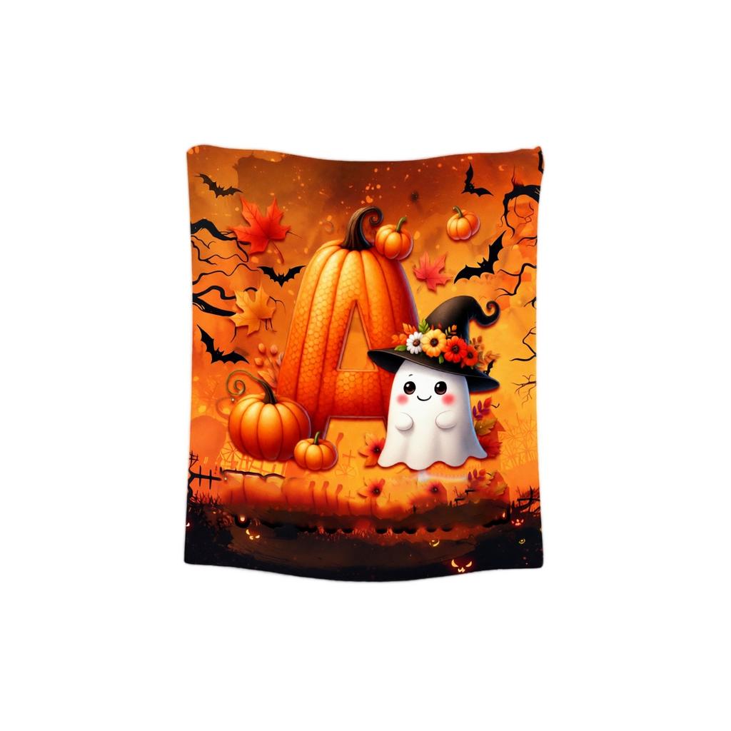 Flannel Blanket 150200cm, Creative Halloween Print Soft Cozy Throw for Couch Bed Sofa