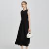 Women's Knitted Splicing Sleeveless Midi Dress