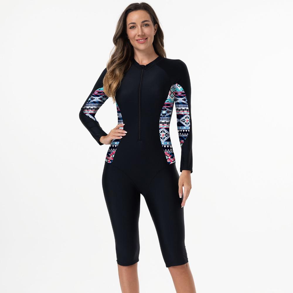 

Surf Suit Middle East European and American Zipper Long-sleeved Sports Shapewear New XXL