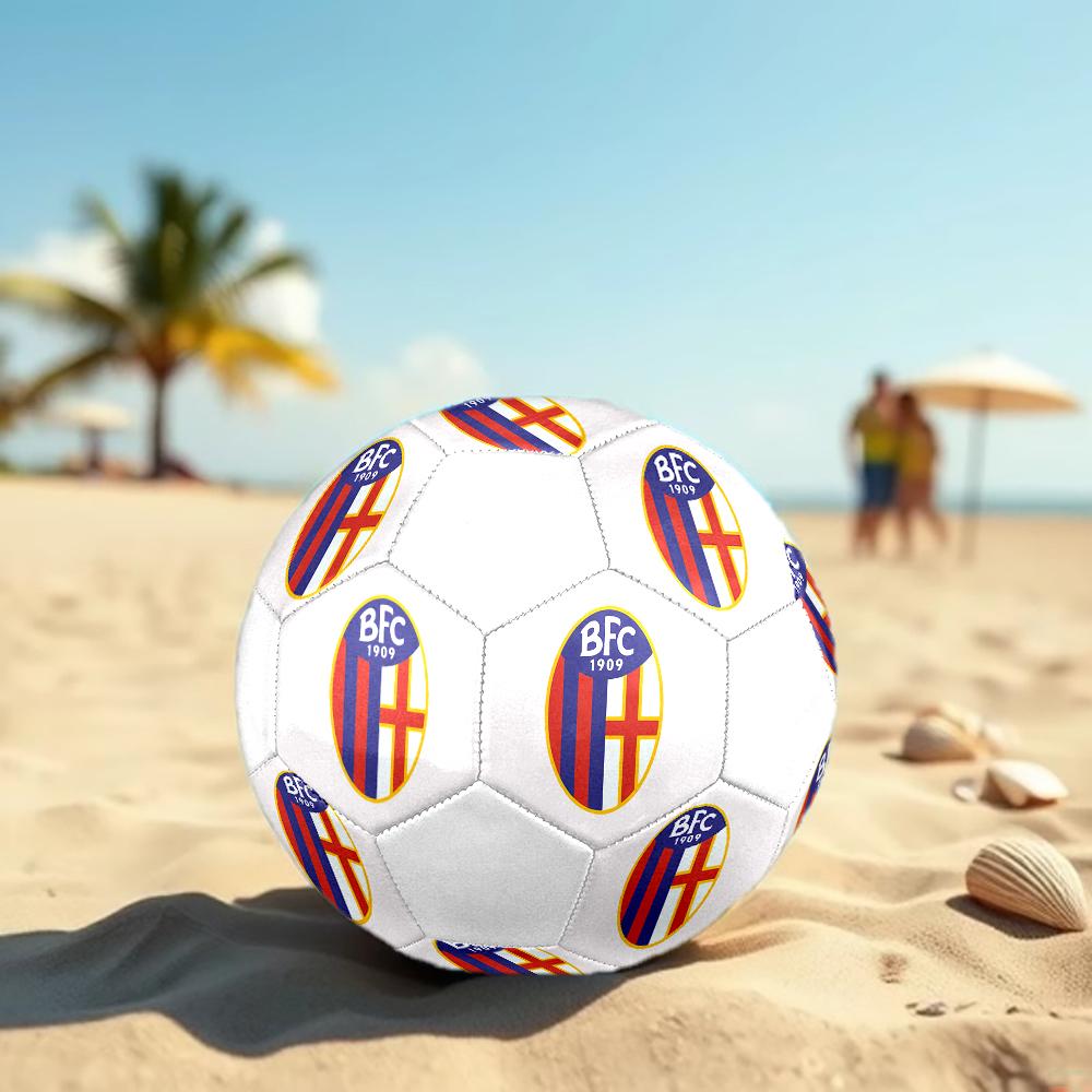 Pallone da Calcio Bologna FC, colorato, adatto a tutte le età, cucito a macchina, materiale in PVC, qualità da competizione, durevole e ad alto rimbalzo