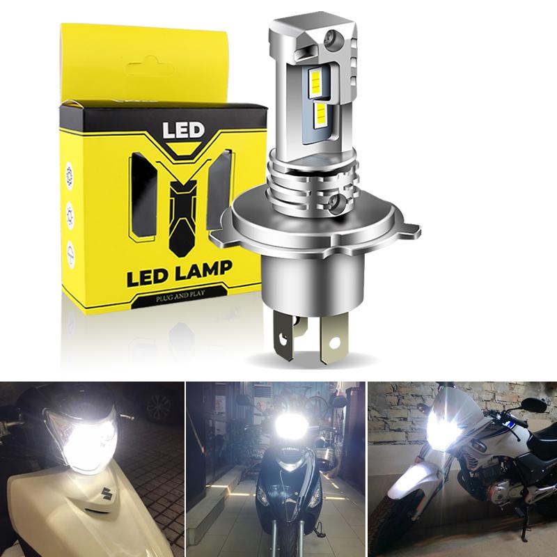 1Pcs H4 LED 9003 HS1 P43T LED Motorcycle Headlight H4 Hi/low Bulb Motor Headlamp for BMW Yamaha Ktm Exc Harley Touring Suzuki