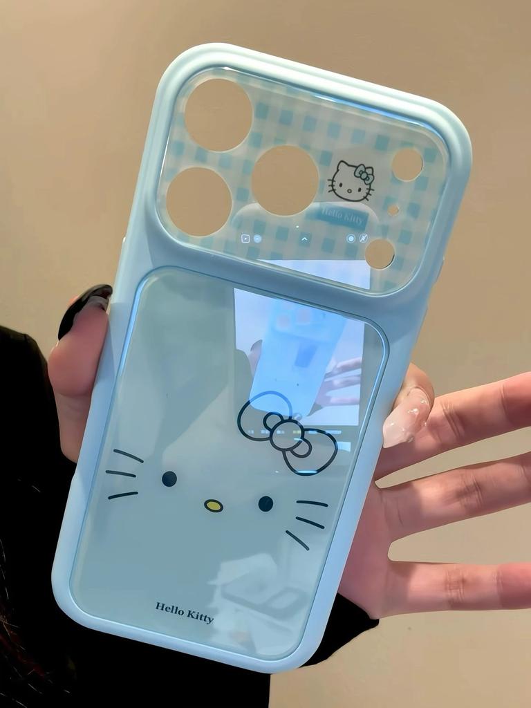 ins wind and sky cartoon cat with iPhone17ProMax mobile phone case 16/15Plus cute Apple 14Pro