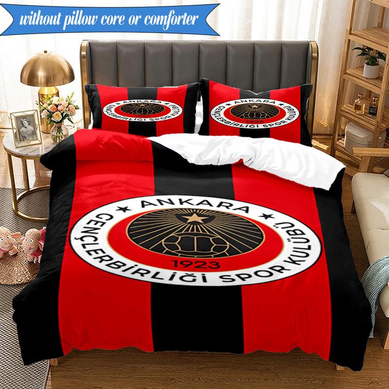 3-teiliges Genkelbigli Club Sport Bettwäsche-Set 2D-Druck (Enthält 1 Bettbezug + 2 Kissenbezüge Ohne Füllung), Schlafzimmerdekoration, Ventilatorgeschenk