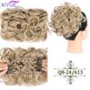 LARGE Comb Clip In Curly Hair Extension Synthetic Hair Pieces Chignon Women Updo Cover Hairpiece Extension Hair Bun