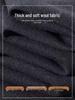 Women's Deep Gray Wool Blend Wide-Leg Pants - Autumn/Winter Drape Loose Casual Thick Long Pants