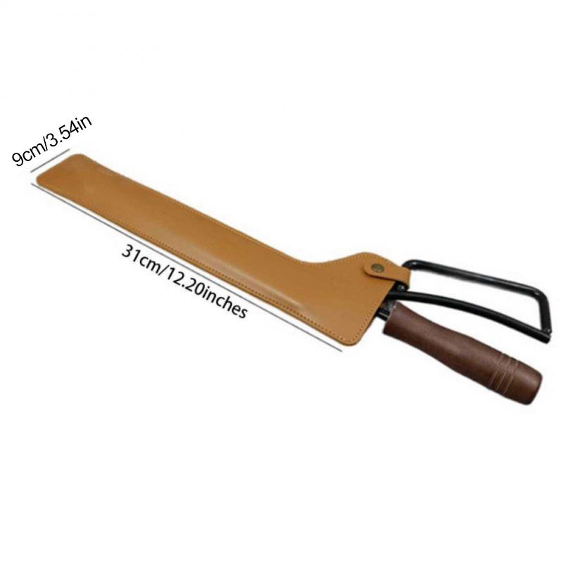 Kieszonka na szczypce do ogniska/kominka, Torba ze skóry PU, Retro szczypce do ognia, Pokrowiec ochronny na grill plenerowy, kemping