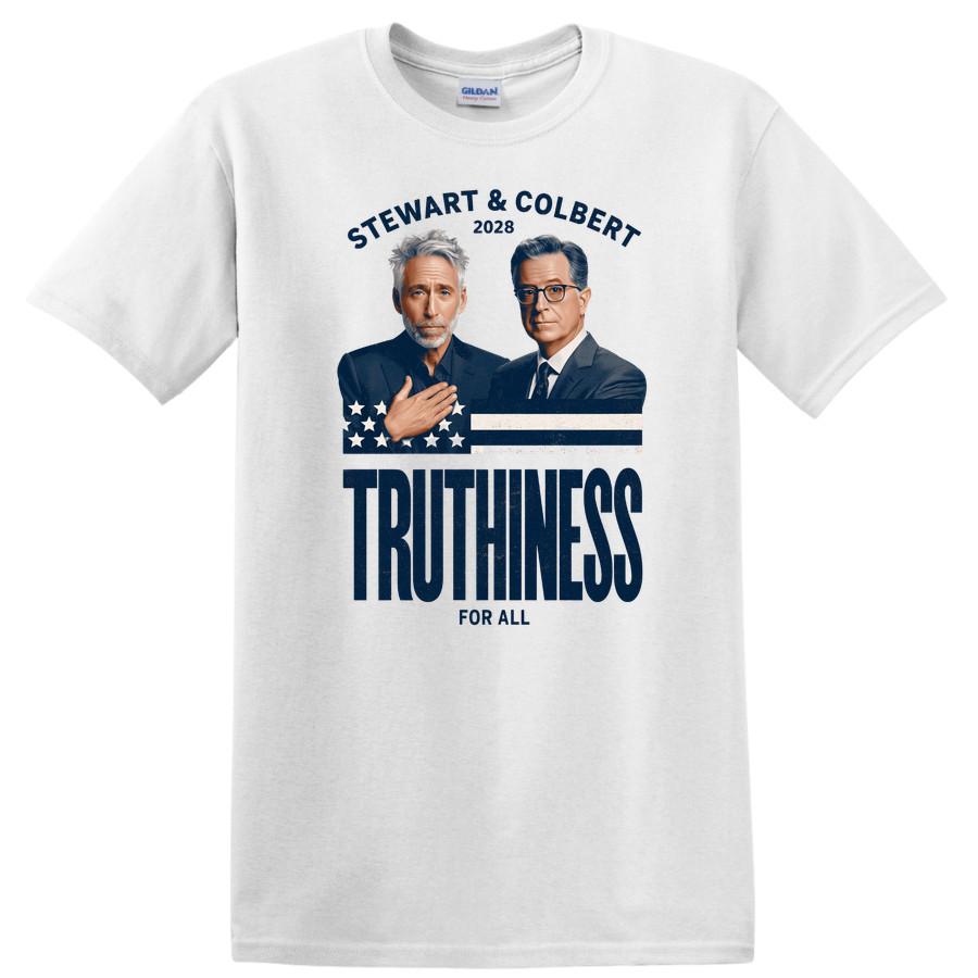Stewart Colbert 2028 T Shirt Truthiness Political Satire Election Vote Tee Gift M