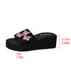 Butterfly Metal Decor Wedges Sandals  Women Thick Sole Non Slip Casual Slippers Woman Summer Plus Size Chunky Platform Slippers