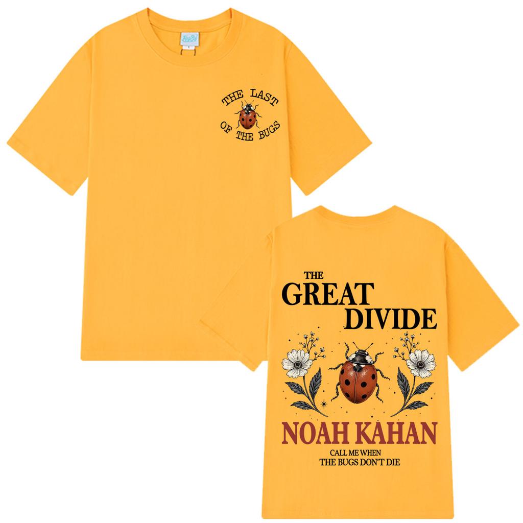 Noah Kahan The Great Divide Tour Graphic T-shirt Men Women Fashion Short-sleeved Loose Casual Cotton Top