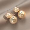 Japanese & Korean Style Pearl Stud Earrings for Women - Trendy S925 Silver Needle Celebrity Niche Design