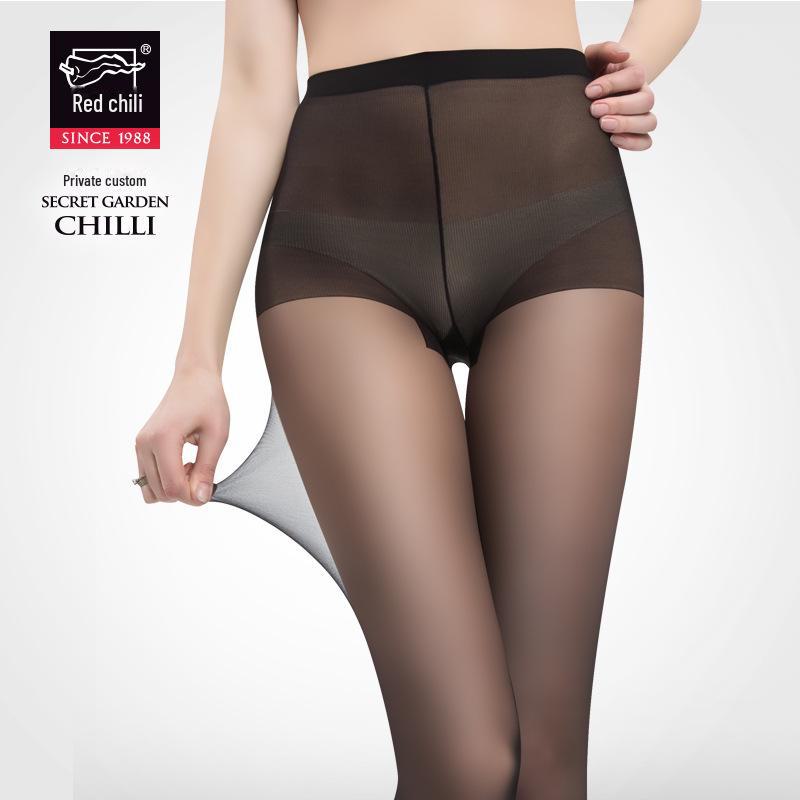 Summer Thin Nude Red Pepper Stockings: Anti-Snag, Durable, Wide T-Crotch, Sexy Nightclub Pantyhose for Women