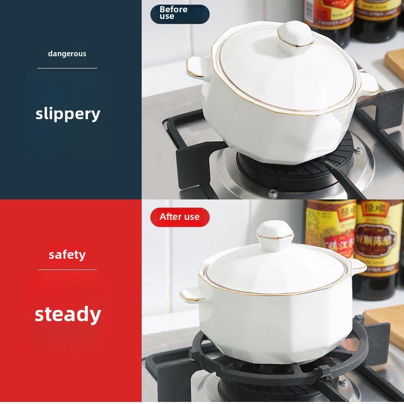 Four/Five-Claw Cast Iron Gas Stove Rack Anti-Fall Bracket Milk Pot Holder.