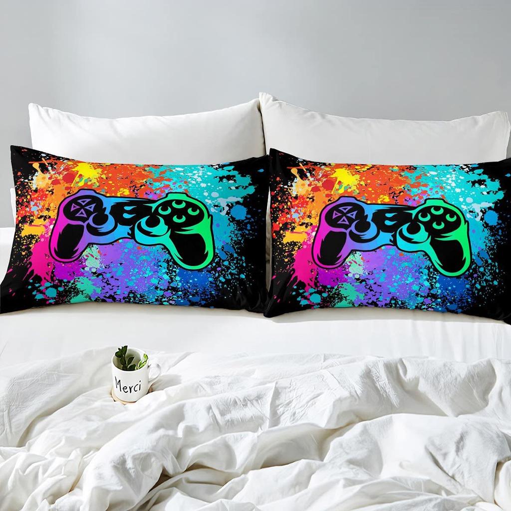 Gamepad pattern mattress four-piece digital printing bedroom room dormitory bedding decoration