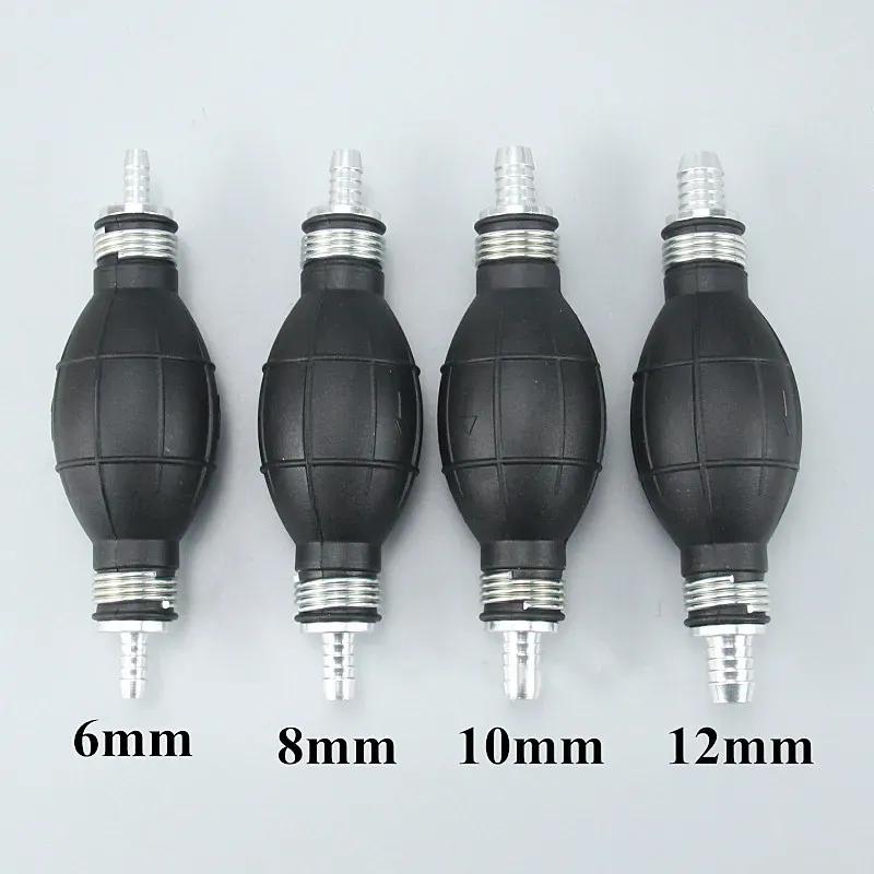 6/8/10/12mm Hand Fuel Pump Line Hand Primer Bulb Petrol Diesel Liquid Oil Gas Water Tansfer Rubber Tube Aluminum For Car Boat