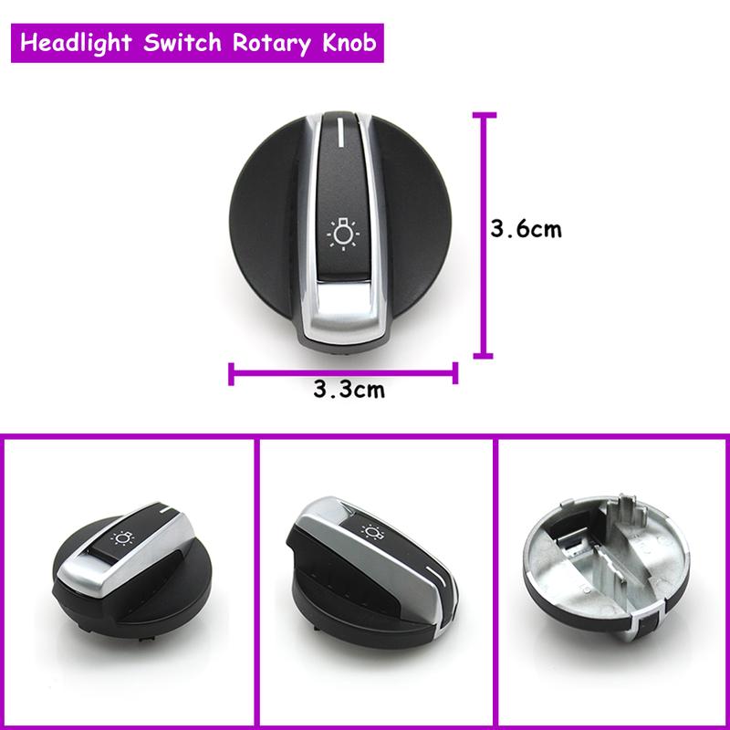F45 F46 F30 F32 F15 F16 F85 F86 Car Dashboard Headlight Switch Rotary Button Cap Headlamp Cover Panel For BMW X5 X6 2 3 Series