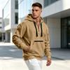 Men's Zip Up Hoodie with Multiple Pockets Casual Athletic Sweatshirt for Spring and Fall