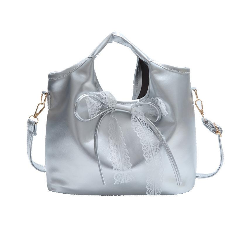 High-value Retro Large-capacity Bag Women's 2025 New Versatile Shoulder Underarm Bag Portable Bucket Bag Bow