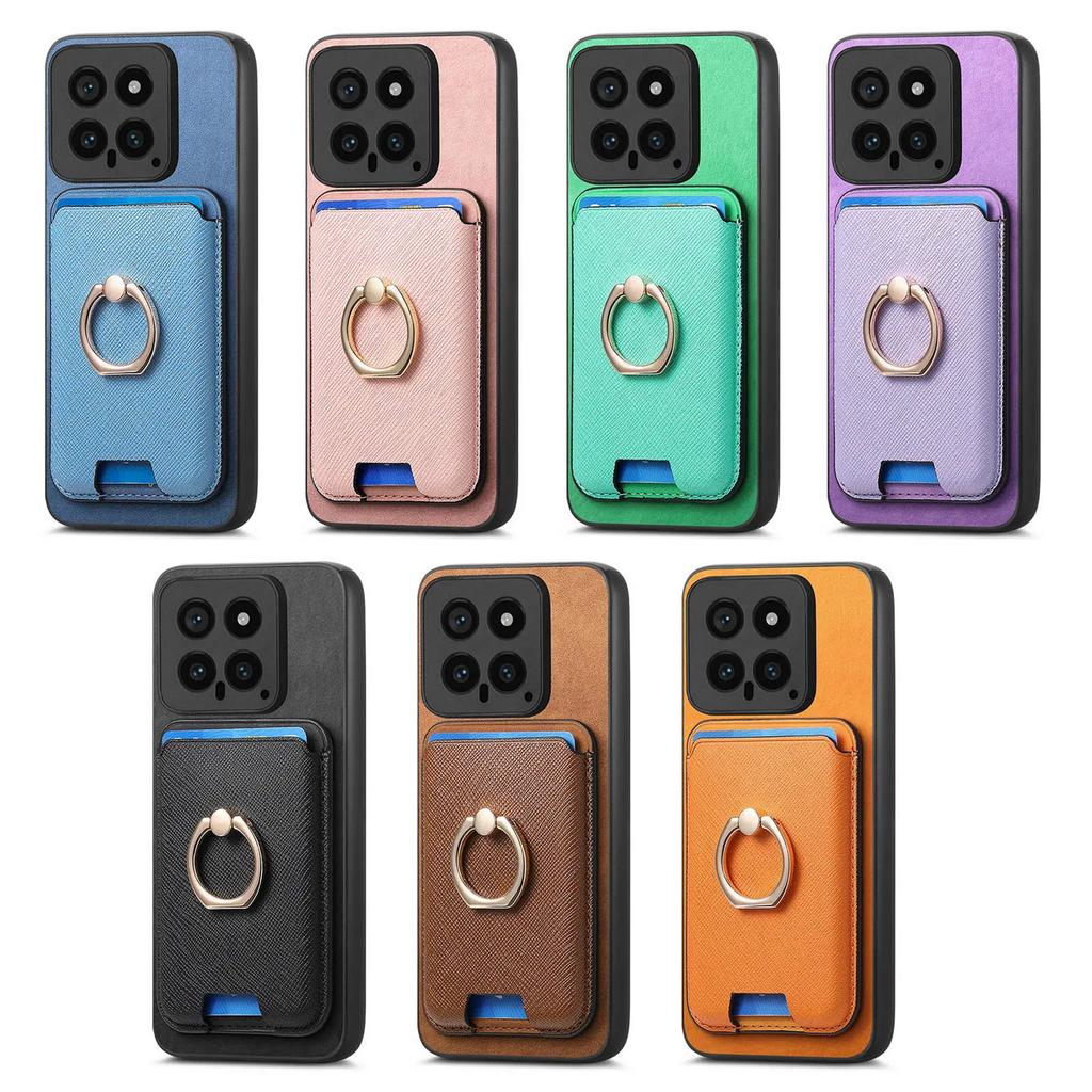 2 In 1 Vertical Card Solt Magnetic Ring Holder Wallet Case For Redmi Note 13 Pro Plus 12 11 13T POCO X6 14 Ultra Bag Stand Cover
