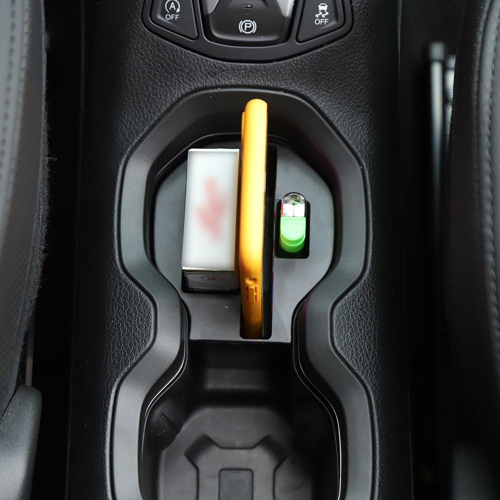 Cup Holder Storage Box Organiser Container For Jeep Renegade 2016 Up Car Interior Acessories