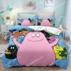 New 3D Print Cartoon L-Les B-Barbapapa Bedding Set Double Twin King Duvet Cover Comforter Pillowcase Boys Girls Adults Bedroom