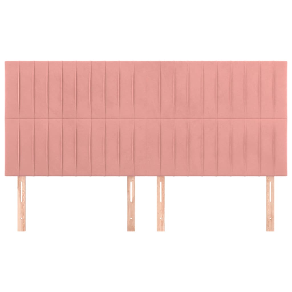Headboard In Pink 160 X 5 X 118 128 Cm Velvet