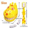 1 children's dentist toy set, giraffe brushing model, educational dental casting toy, removable mouth with teeth, PP material