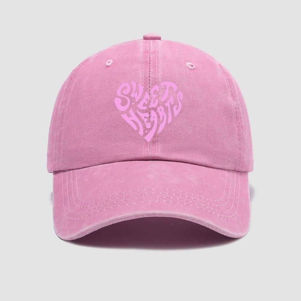 Sweet Heart Printed Visor Baseball Cap For Man Women Hiking Fishing Vacation