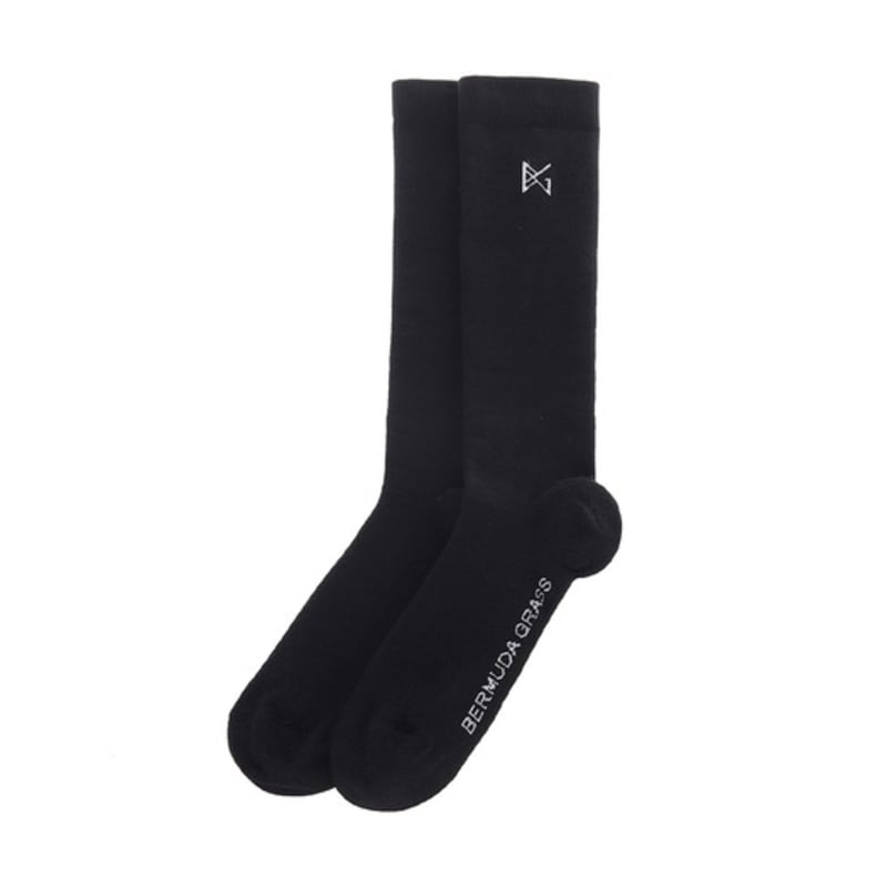 BERMUDAGRASS Basic Compression Knee Socks - BLACK