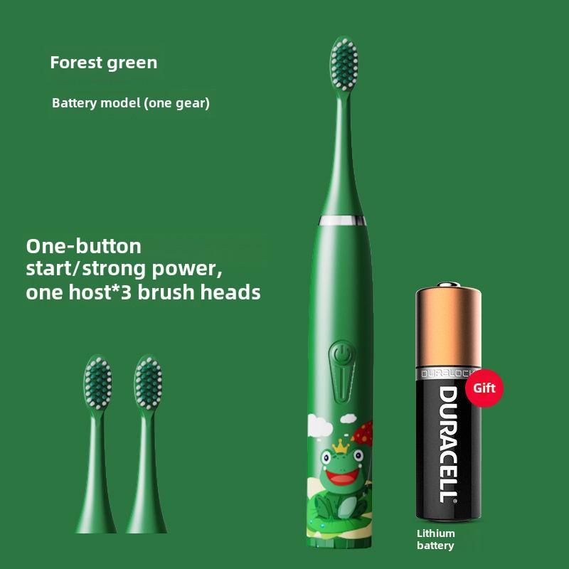 Waterproof Ultrasonic Kids' Electric Toothbrush - Cute Cartoon Design, Soft Bristles, IP7 Rated, Perfect Gift