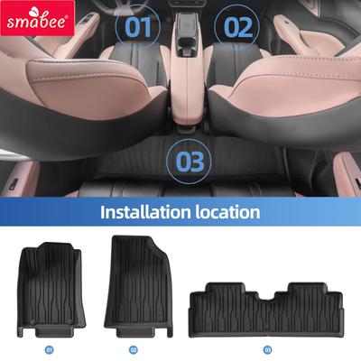 Smabee Left Drive for BYD Seagull 2025 2026 (Trunk Pad Not Fit Dolphin Surf) TPE Car Floor Mats Cargo Trunk Pad Waterproof Black F5