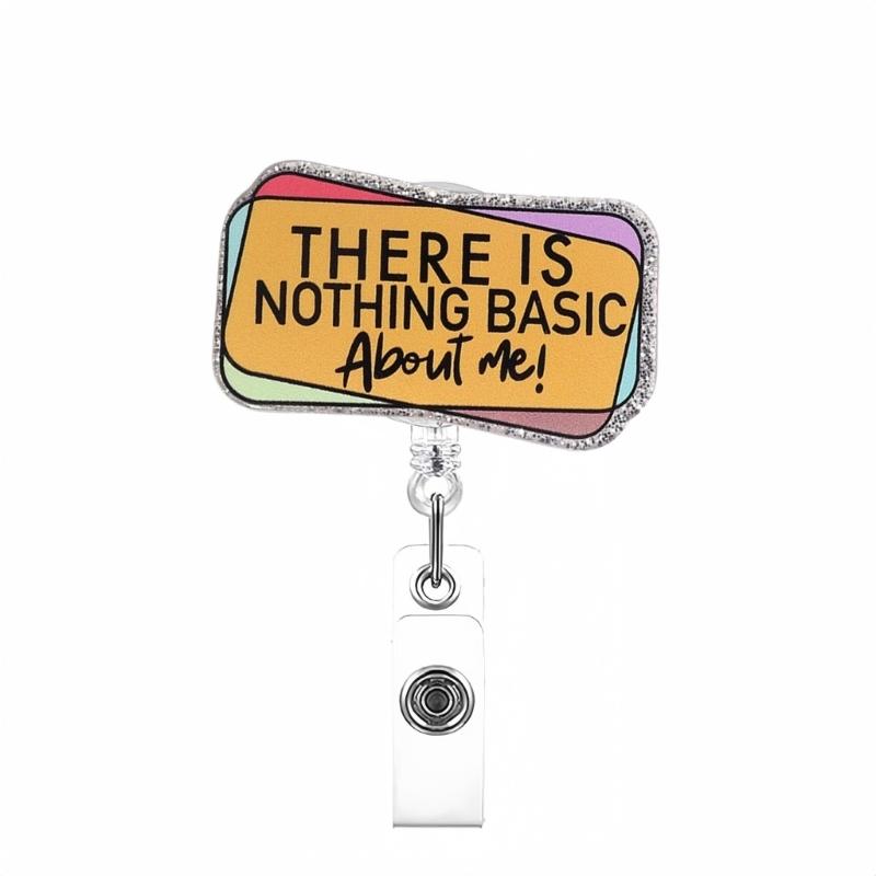 Cartoon Acrylic Badge Holder Retractable Badge Holder Retractable Badge Holder with Metal Clip for Nurse Doctor Student